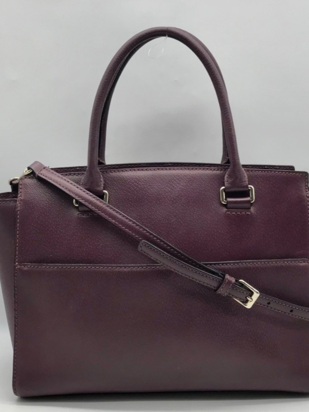 kate spade Deep Plum Leather Satchel with Gold Hardware - Picture 2 of 4